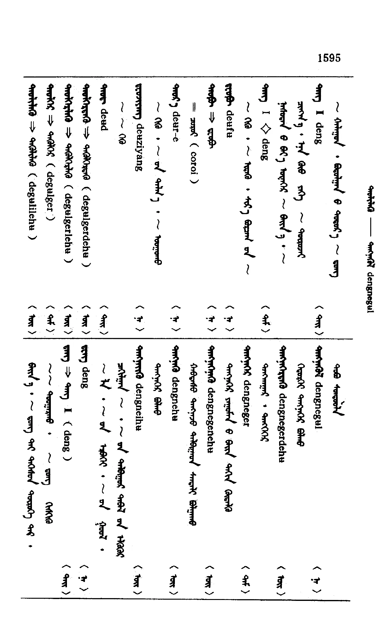 Figure 16. top-to-bottom-LTR script (Mongolian) containing text normally written horizontally (Roman)