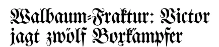 Latin script, Fraktur variant sample