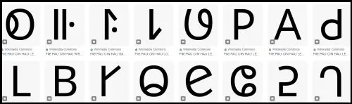 Pau Cin Hau alphabet sample