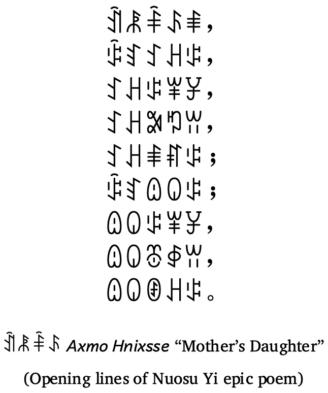 Yi Script Sample