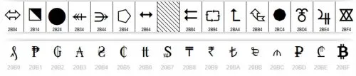 Symbols sample